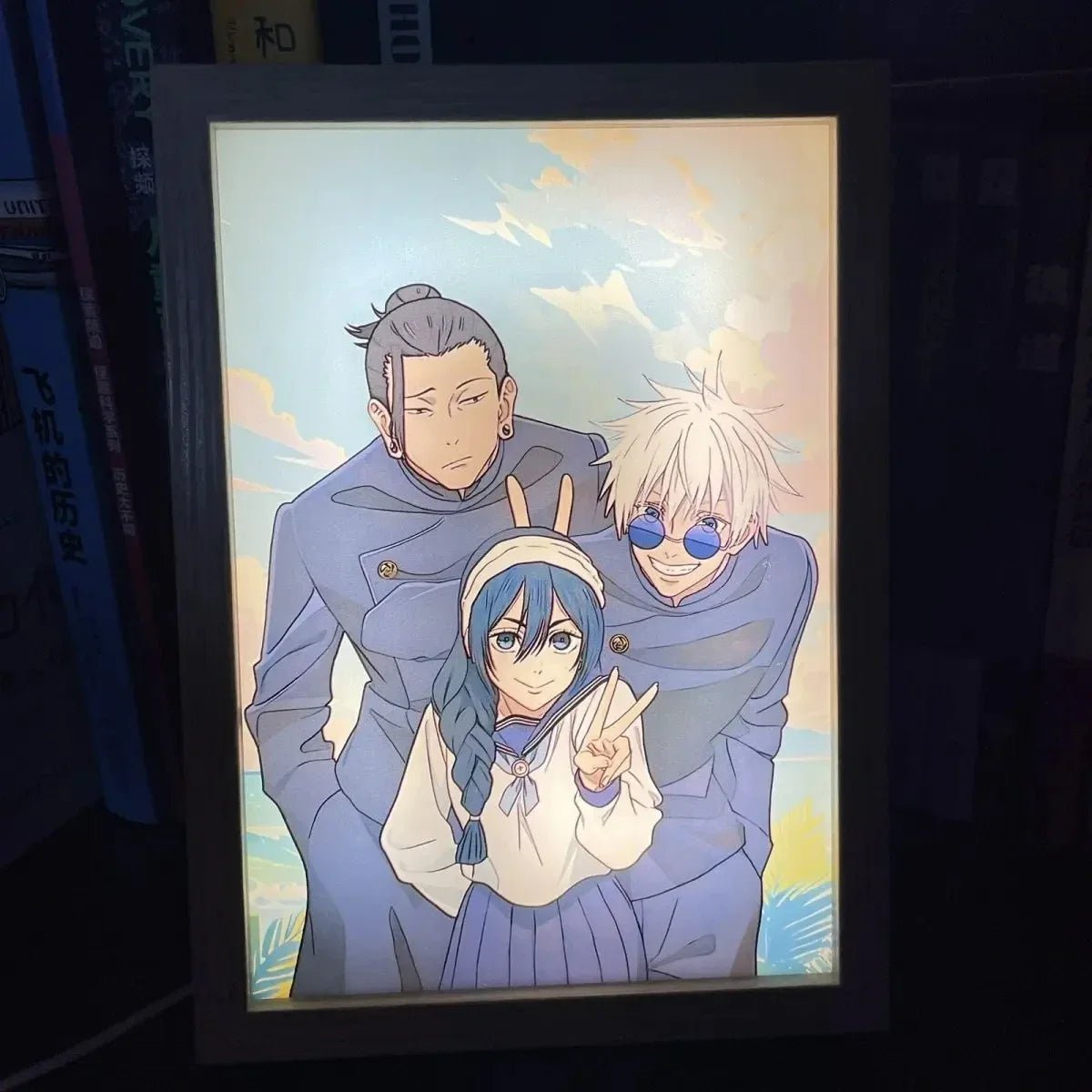 Jujutsu Kaisen: Gojo and Geto - LED Framed Wall Art - Project NuMa -