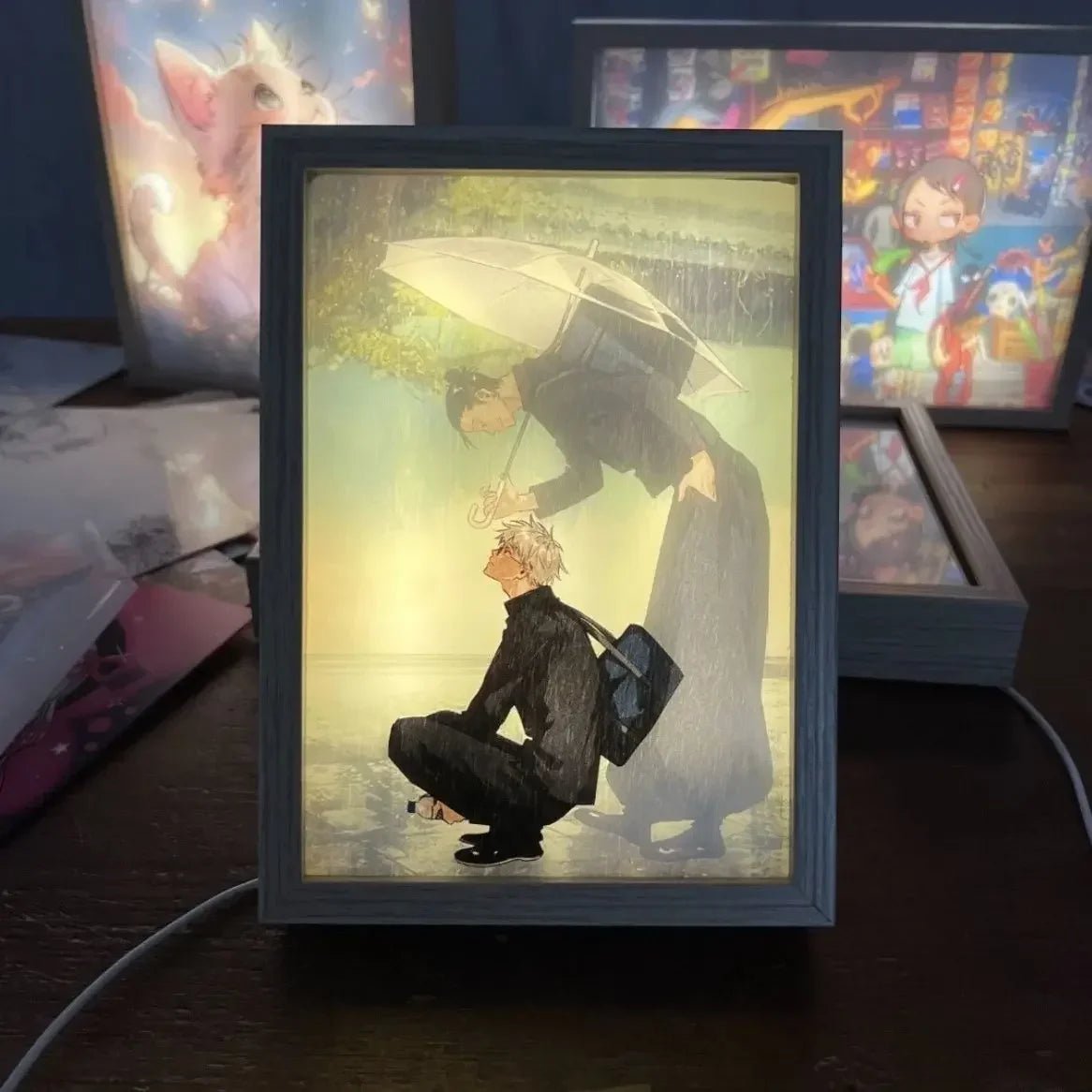Jujutsu Kaisen: Gojo and Geto - LED Framed Wall Art - Project NuMa -