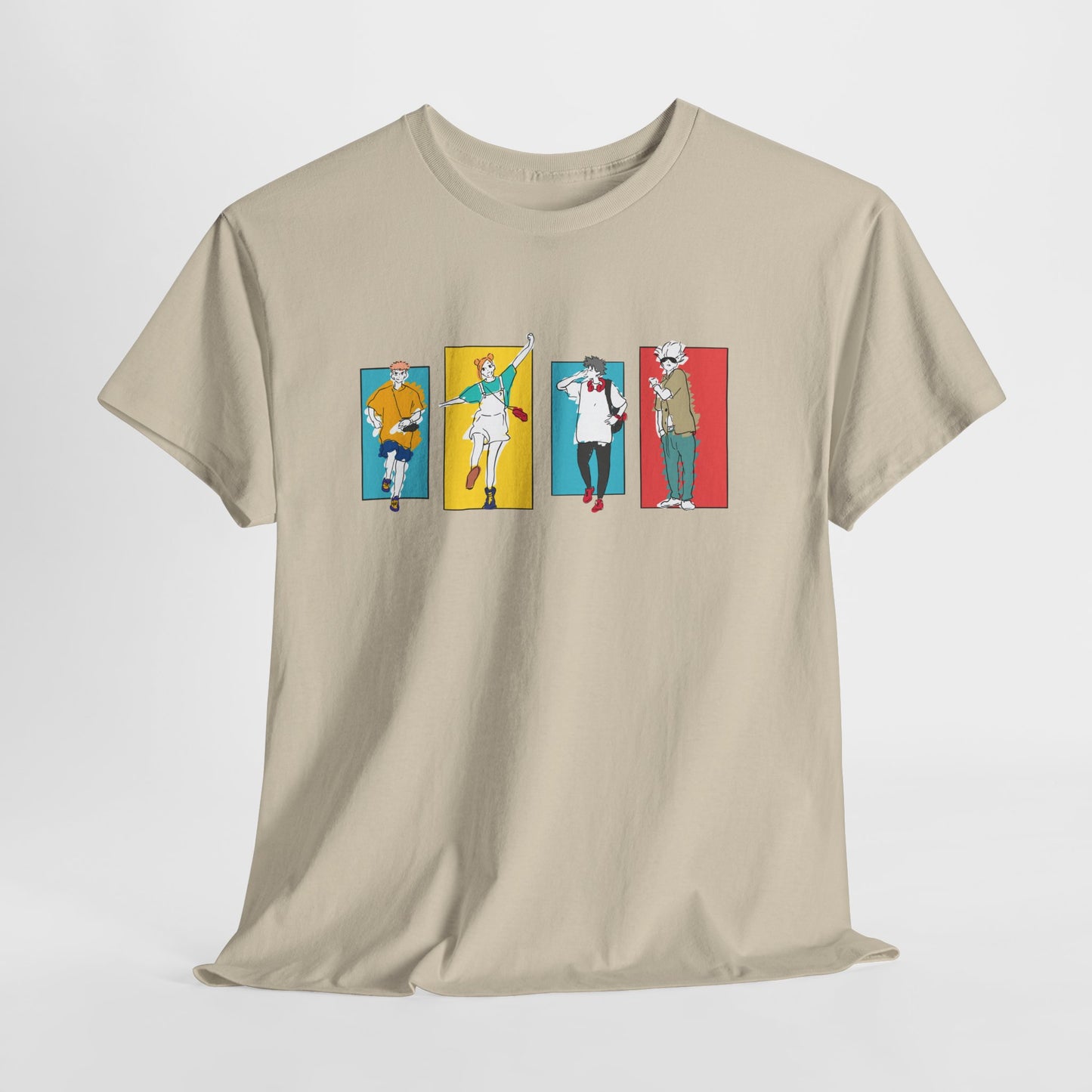 Retro Dancer Graphic Tee — Color Block Pop Art Dance Silhouettes