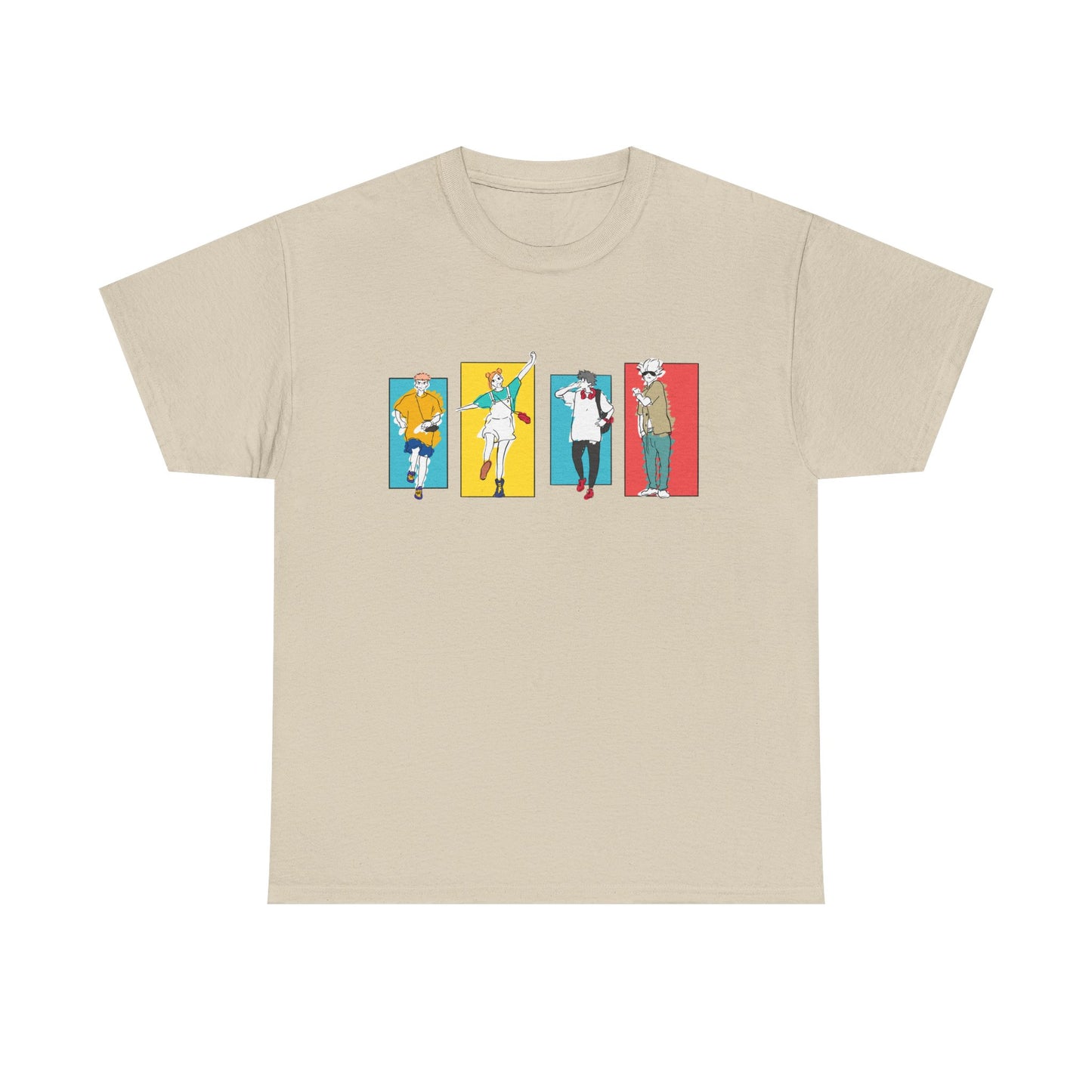 Retro Dancer Graphic Tee — Color Block Pop Art Dance Silhouettes