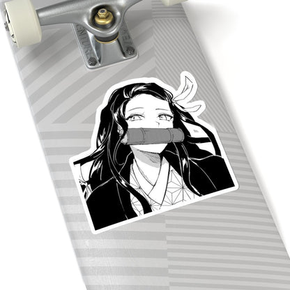 demon slayer skate board sticker nezuko