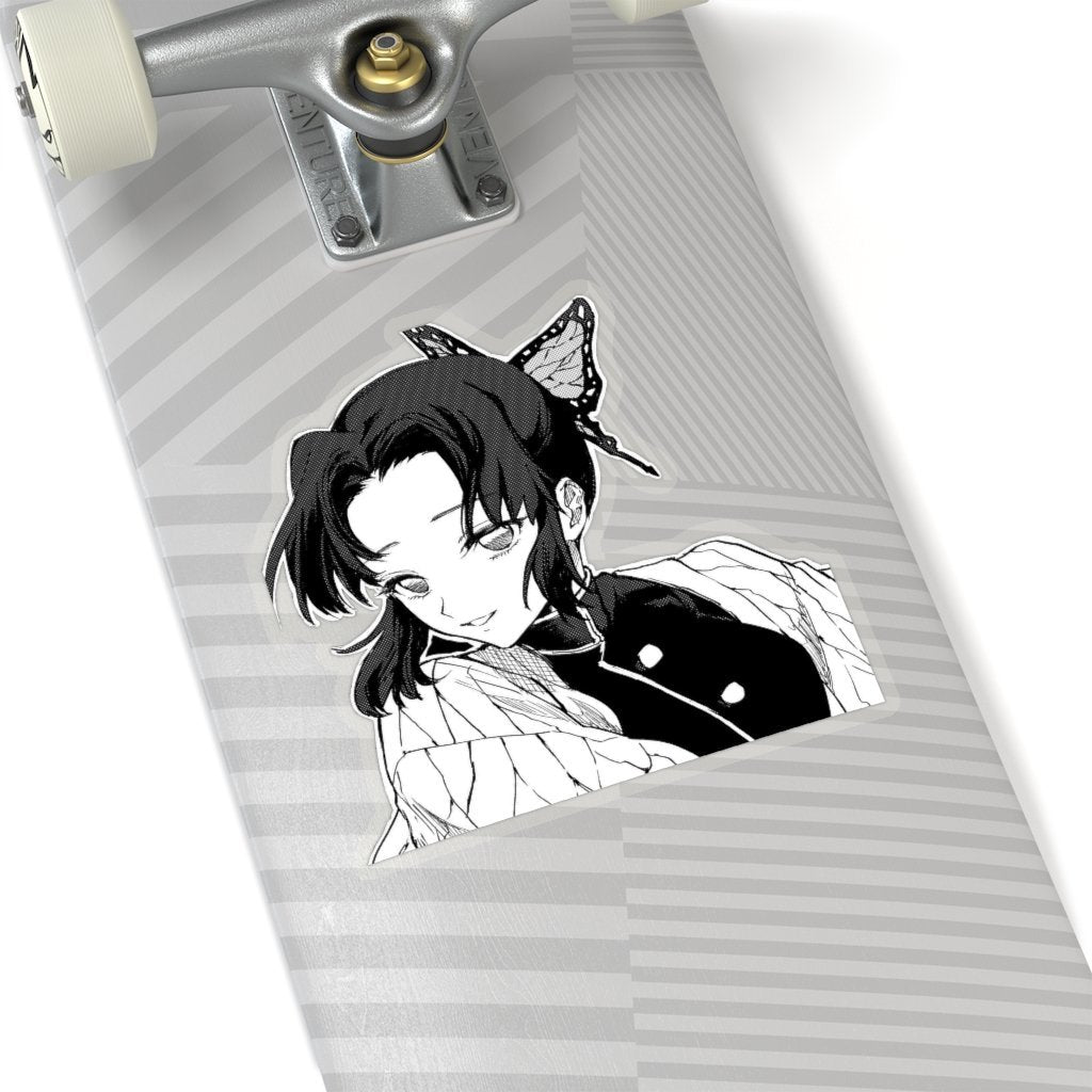shinobu kocho skateboard kiss cut sticker