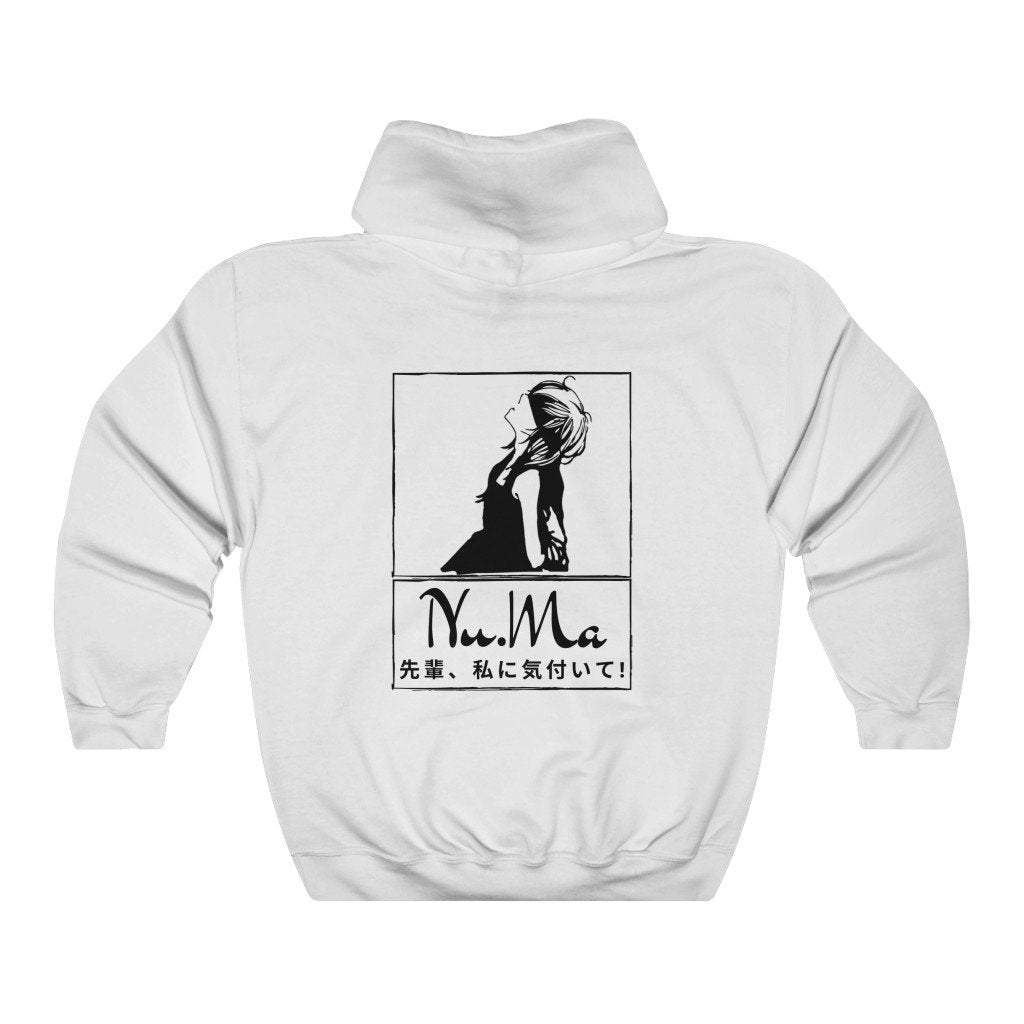 project numa- look at me senpai - hoodie - white